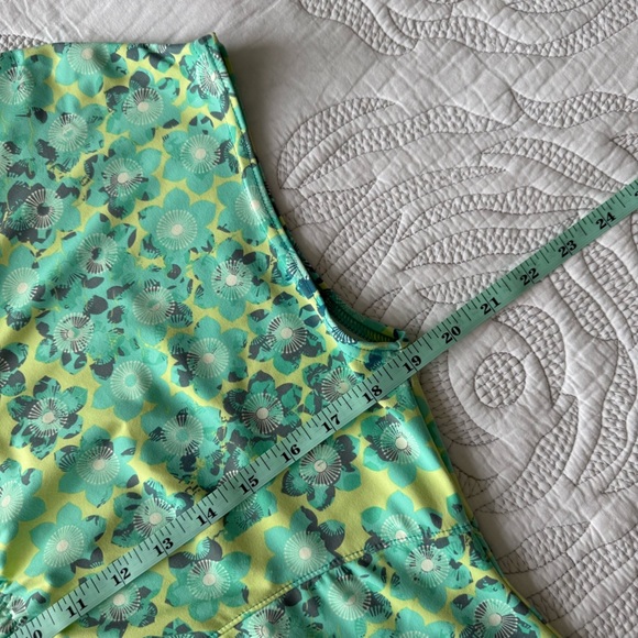 Title Nine - Diamalete Active Athletic Dress - Green & Blue Floral - Picture 10 of 12